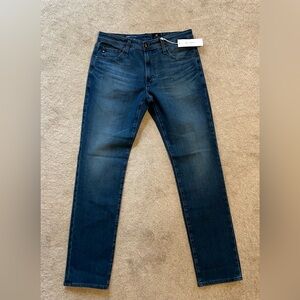 AG Adriano Goldschmied Men's Slim Straight Jeans - Dark Blue